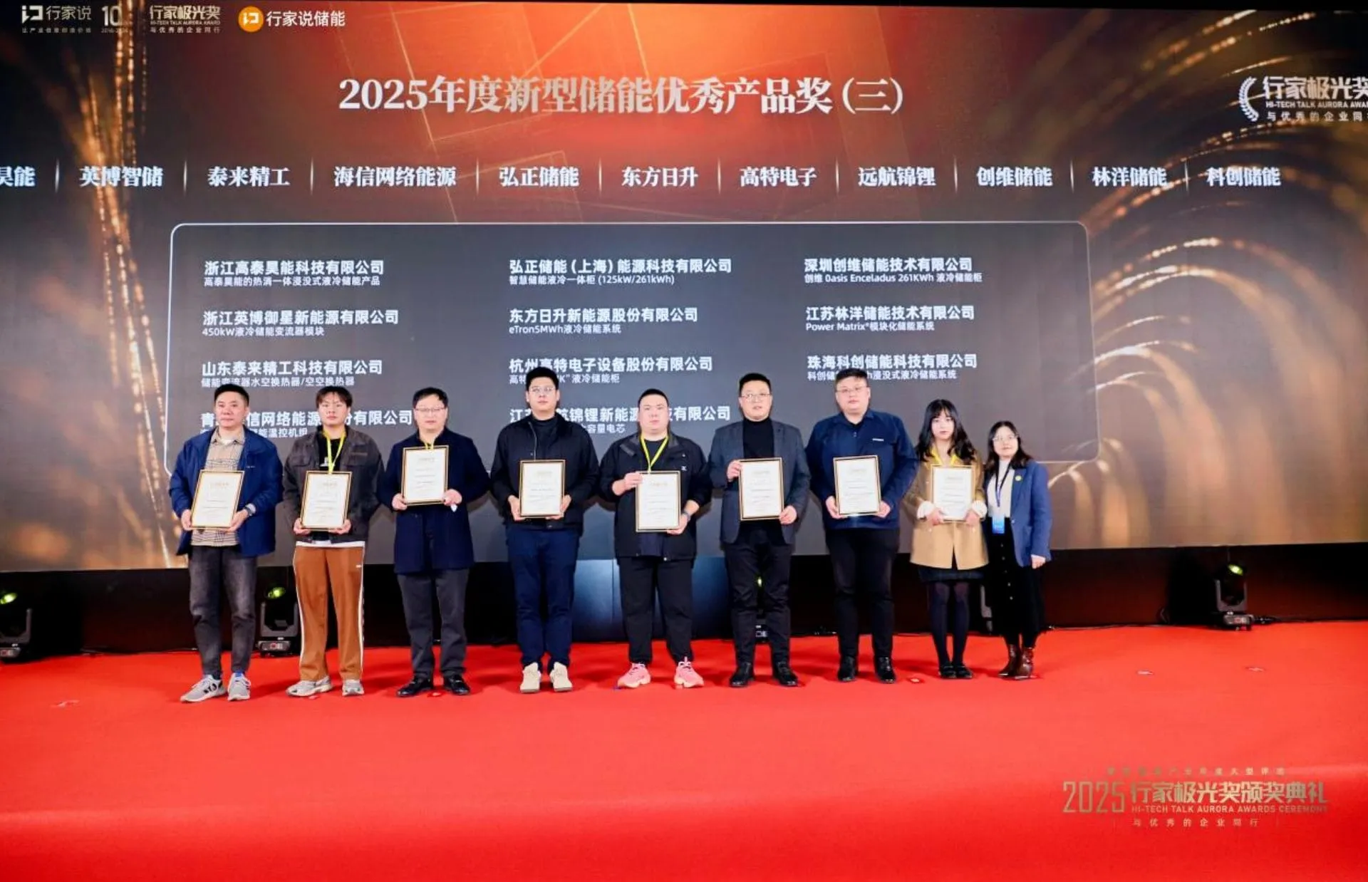 行家极光奖荣誉加冕！创维Oasis Enceladus 261KWh液冷储能柜荣获2025年度储能系统集成设备优秀产品奖